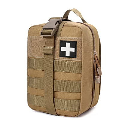 Honestptner Molle Pouch, Durable 600D Nylon Tactical Medical Pouch,Rip-Away EMT First Aid Pouch (Bag Only)