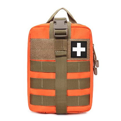 Honestptner Molle Pouch, Durable 600D Nylon Tactical Medical Pouch,Rip-Away EMT First Aid Pouch (Bag Only)