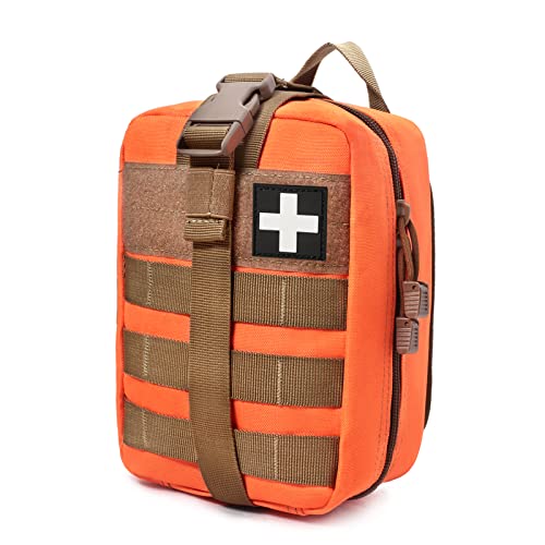 Honestptner Molle Pouch, Durable 600D Nylon Tactical Medical Pouch,Rip-Away EMT First Aid Pouch (Bag Only)
