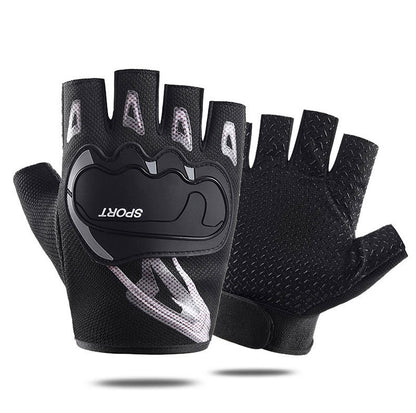 Outdoor Half Finger Non Slip Tactical Gloves Driving Shockproof Fitness Cycling Men
